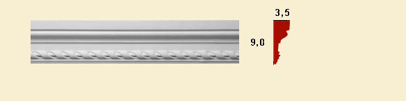 G13 - gzyms barok, sznurek / Gesimse