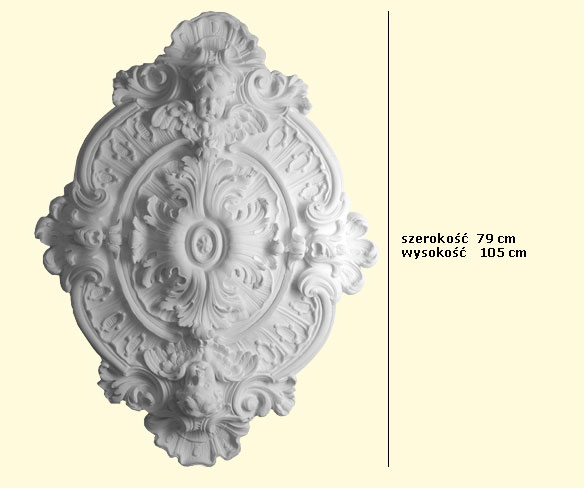 R 11 - rozeta gipsowa / Deckenrosette